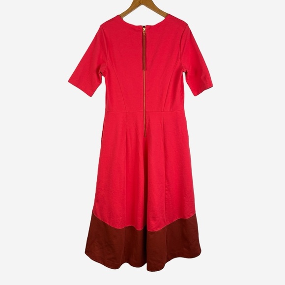 BODEN Ponte Midweight Knit Colorblock Midi Dress Size 12L - Picture 6 of 14